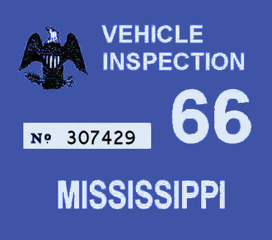 1966 Mississippi inspection sticker